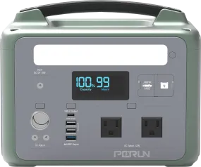 Perun by Yard Force PB-20 600W/1200W Power Station Pure Sine Wave Solar Generator New