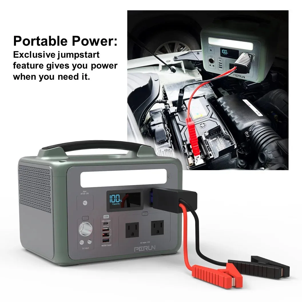 Perun by Yard Force PB-20 600W/1200W Power Station Pure Sine Wave Solar Generator New