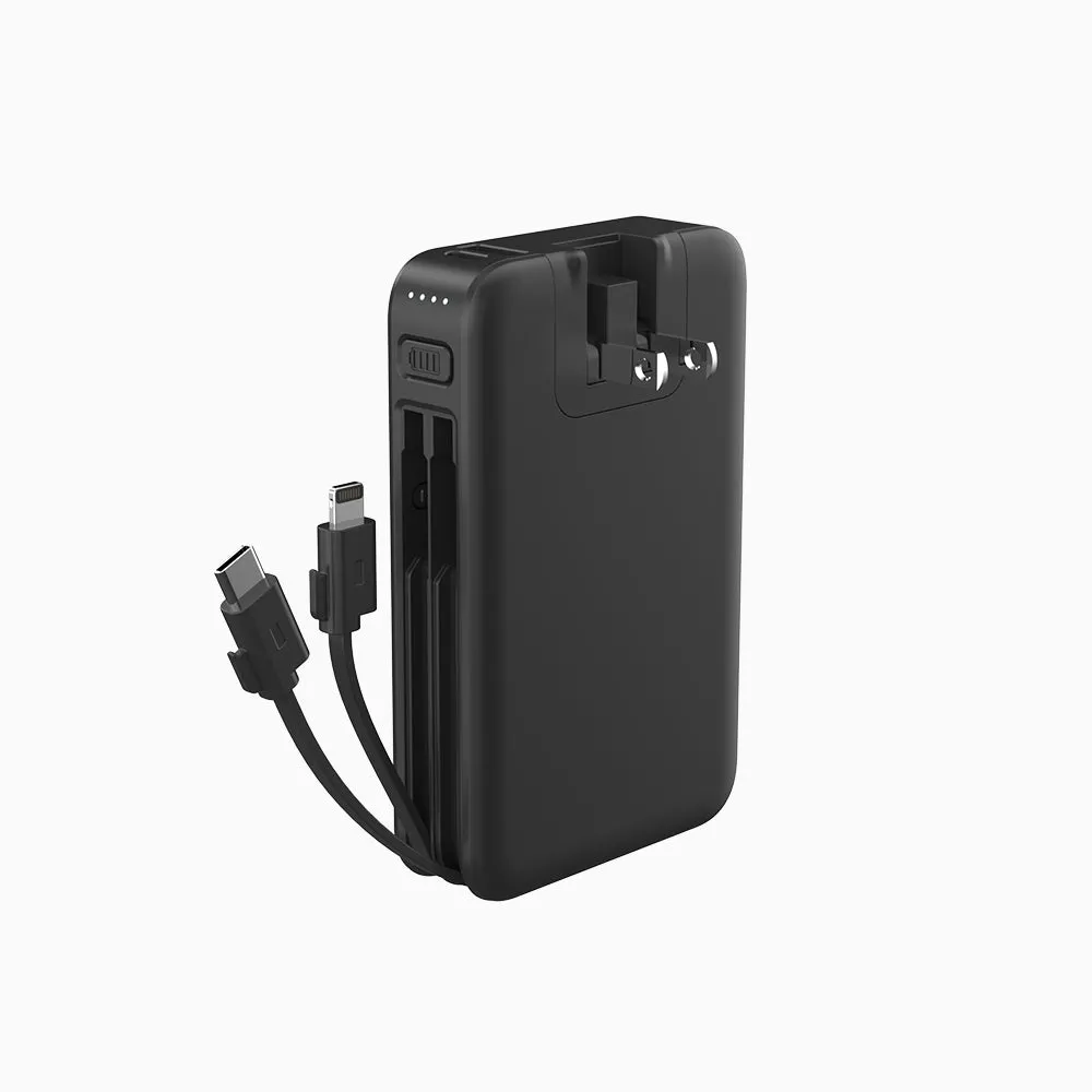 PowerHub™ Ultra 10K Portable Charger W/ Built-in Cables & Wall Plug