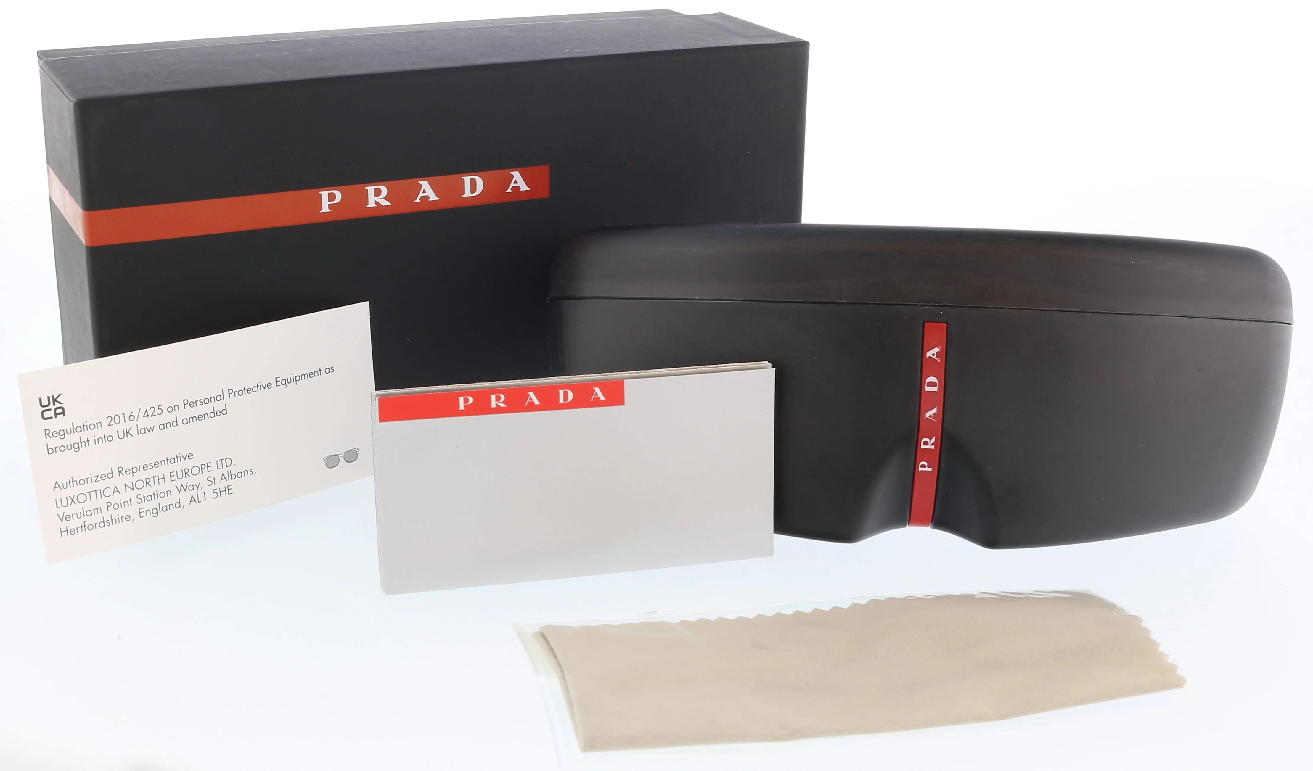Prada Linea Rossa 0PS 03QS 1BO5X157 Rectangle Full Rim Matte black Sunglasses