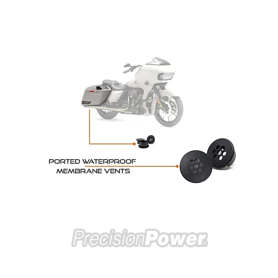 Precision Power HD14.SBWL Clutch Side & HD14.SBWR Brake Side Saddlebag Powered Subs For 2014-2023 Harley Davidson® Touring Models [ HD14 SBWL HD14 SBWR XD ][ HD14SBWL HD14SBWR XD ]