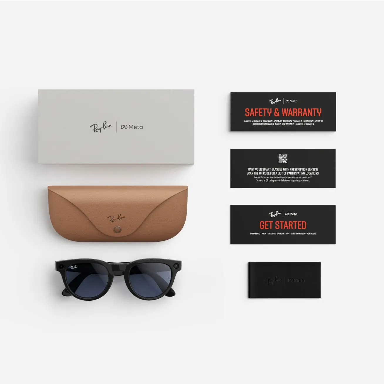 Ray-Ban Meta Headliner - (F) Shiny Black - (L) Clear to Sapphire Transitions - (Standard)