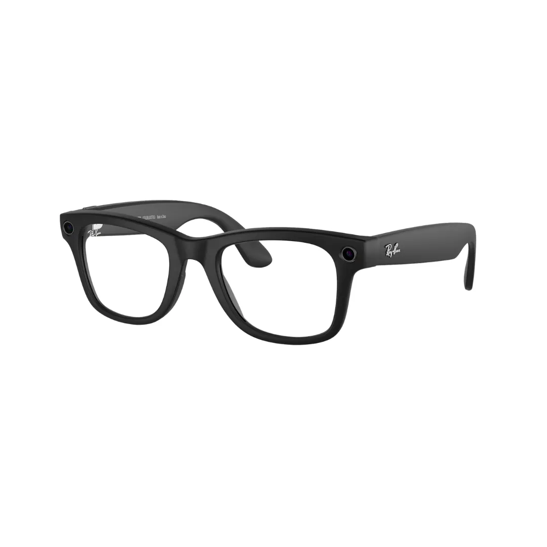 Ray-Ban Meta Wayfarer - (F) Matte Black - (L) Clear to Graphite Green Transitions - (Standard)