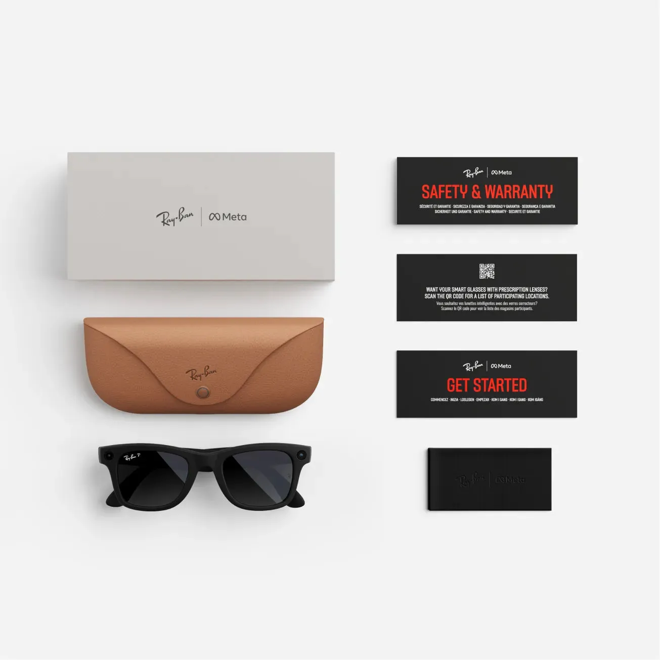 Ray-Ban Meta Wayfarer - (F) Matte Black - (L) Gradient Graphite Polarised - (Standard)