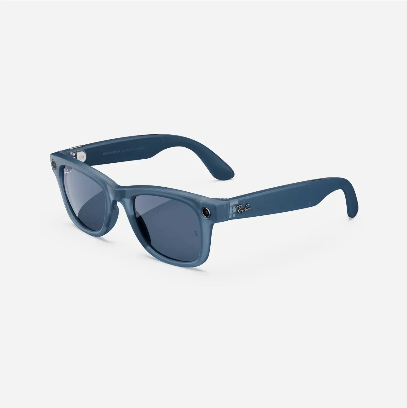 Ray-Ban Meta Wayfarer - (F) Matte Jeans Transparent - (L) Dusty Blue Polarised - (Large)