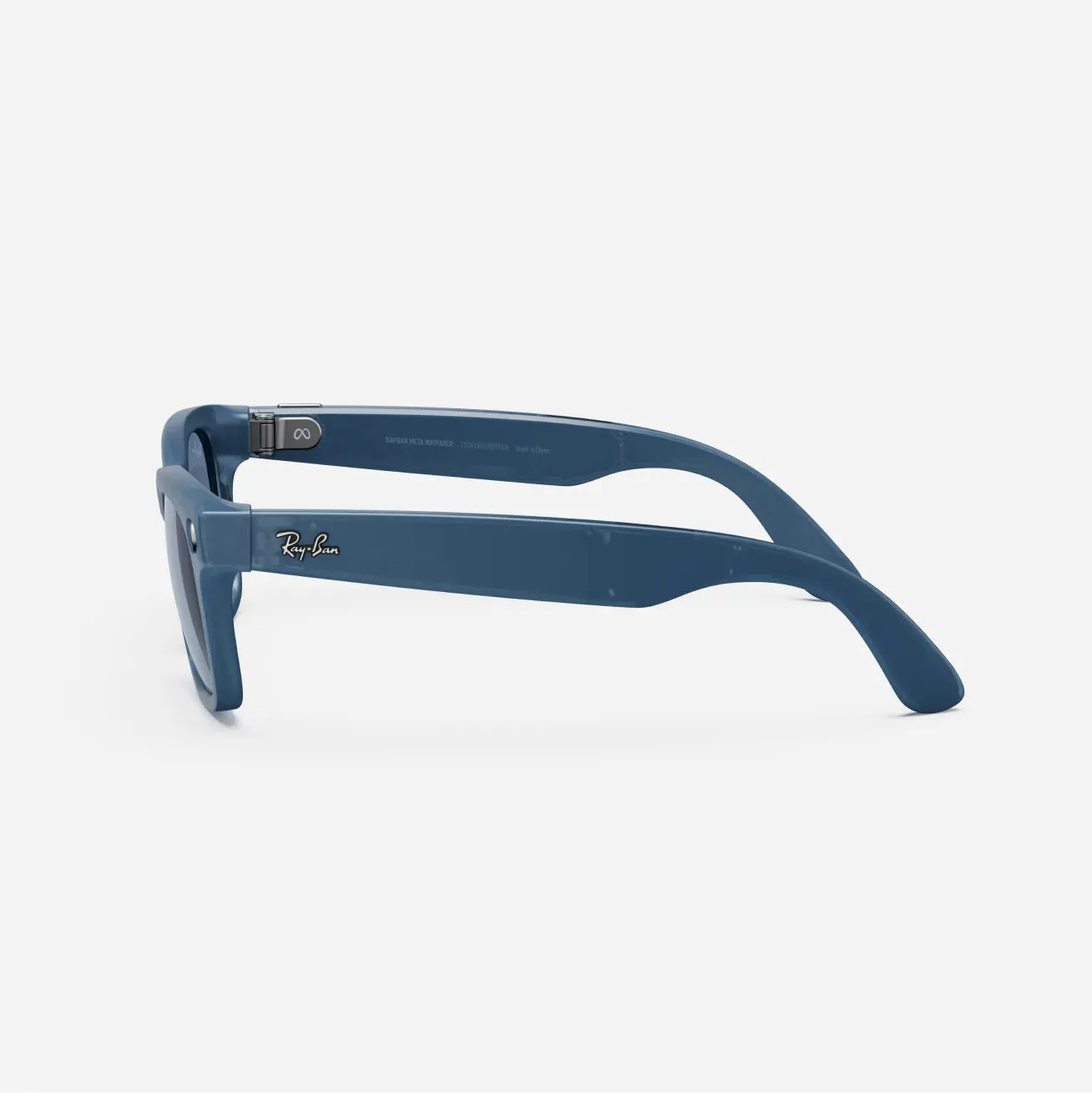 Ray-Ban Meta Wayfarer - (F) Matte Jeans Transparent - (L) Dusty Blue Polarised - (Large)