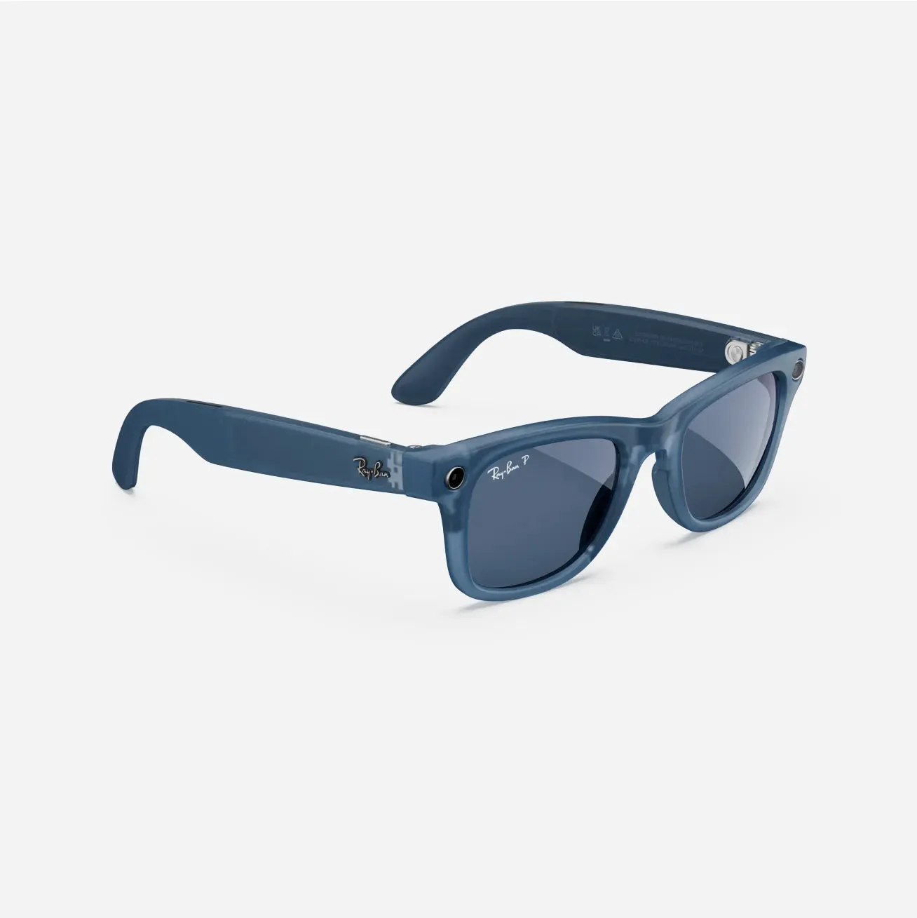 Ray-Ban Meta Wayfarer - (F) Matte Jeans Transparent - (L) Dusty Blue Polarised - (Large)