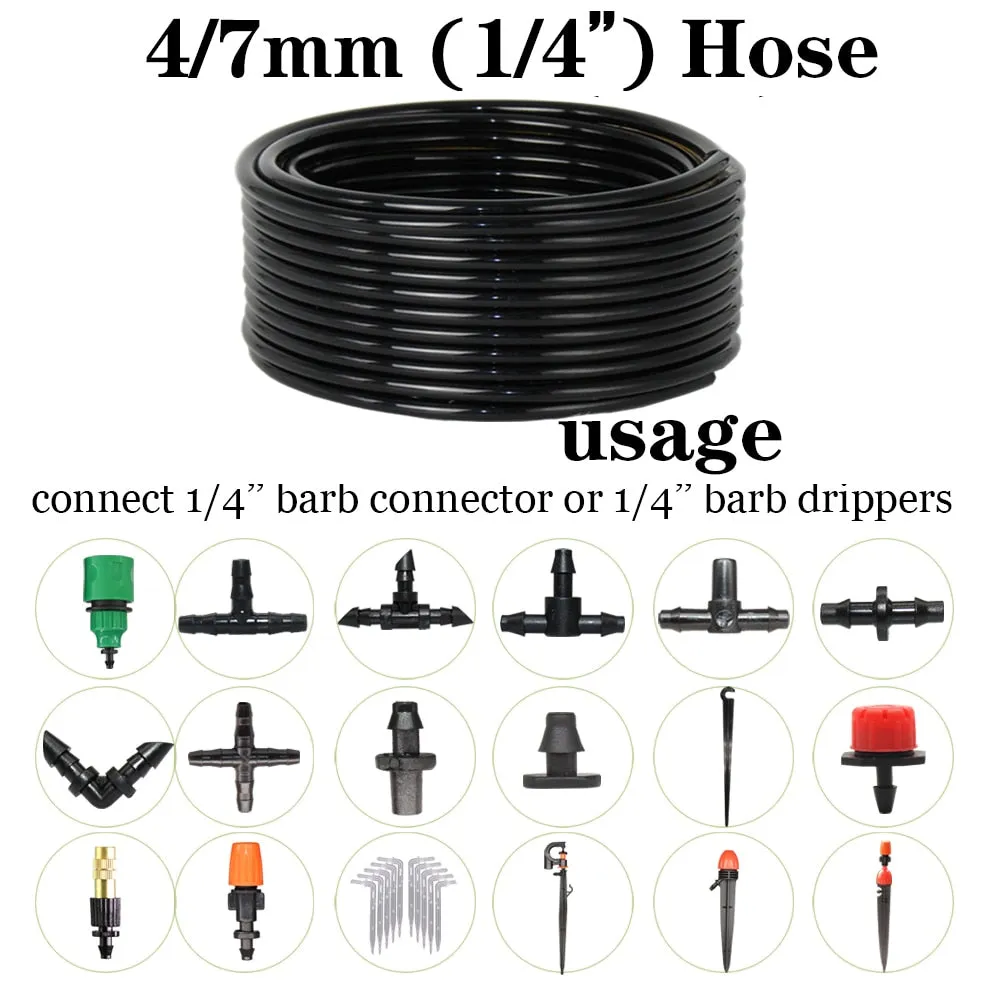 RBCFHl 5-100m 4/7mm PVC Garden Watering Hose  Micro Irrigation Pipe Drip Irriation Tubing Sprikler for Lawn Balcony Greenhouse