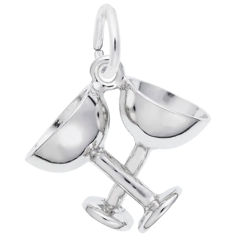 Rembrandt Charms - Champagne Glasses Charm - 1145