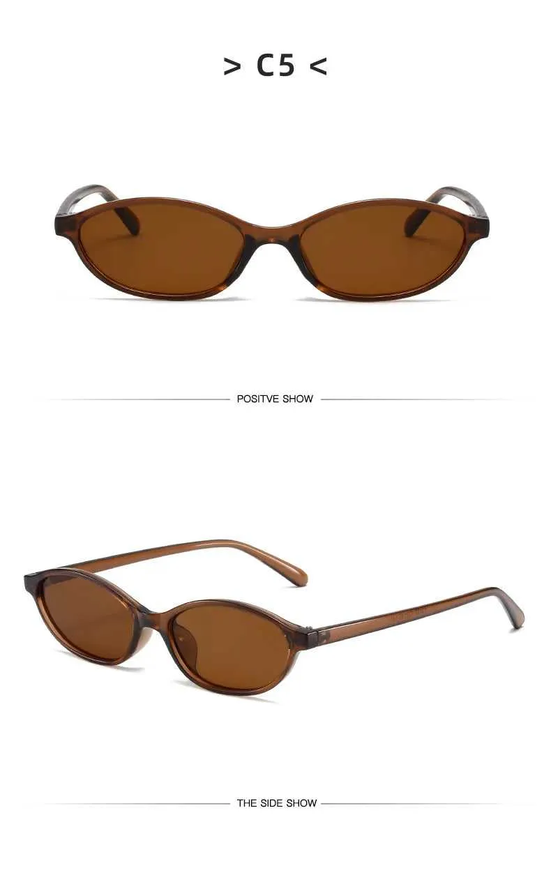 Retro Oval Frame Sunglasses