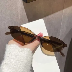 Retro Oval Frame Sunglasses