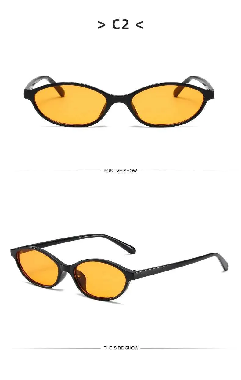 Retro Oval Frame Sunglasses