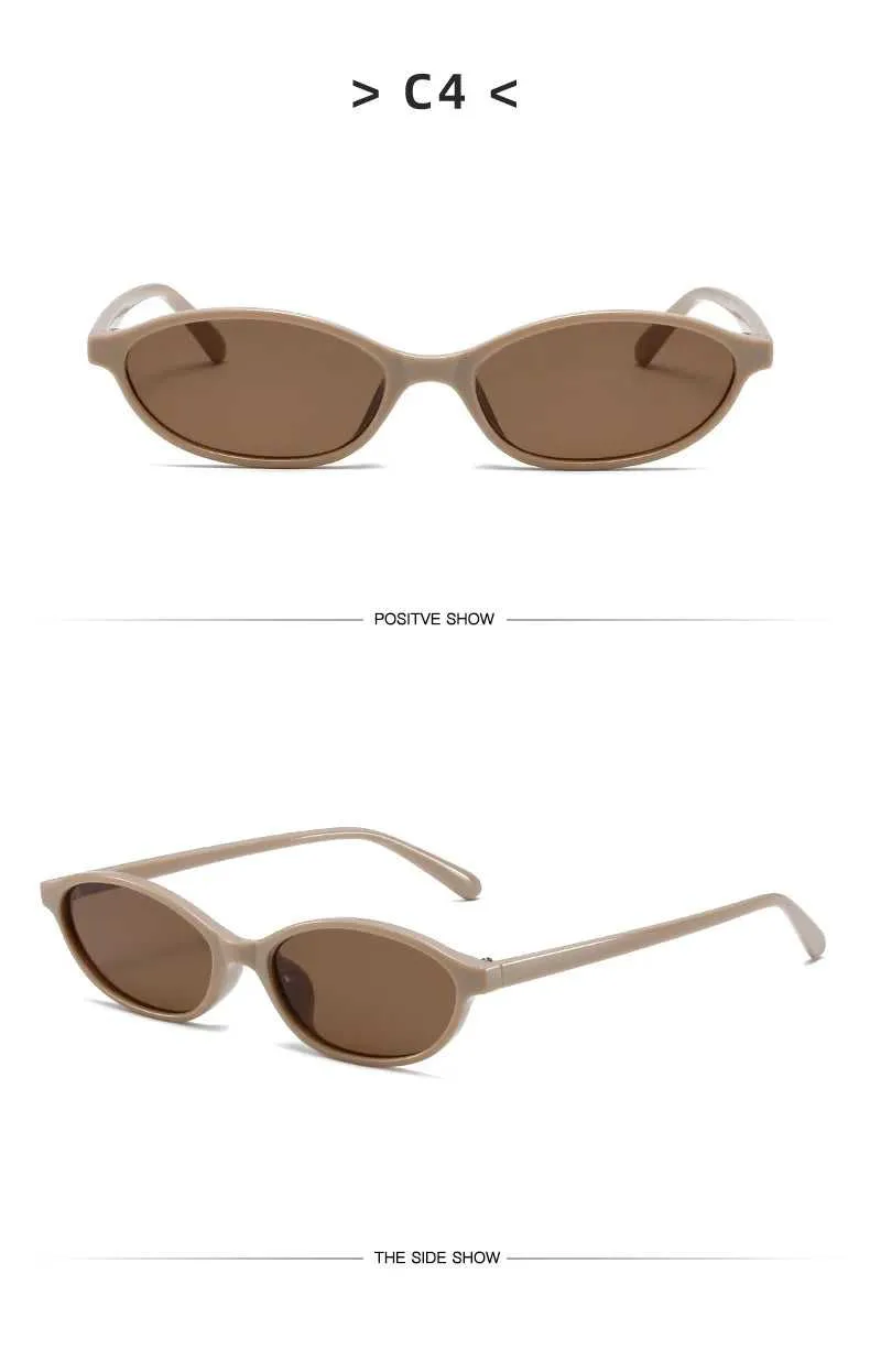 Retro Oval Frame Sunglasses