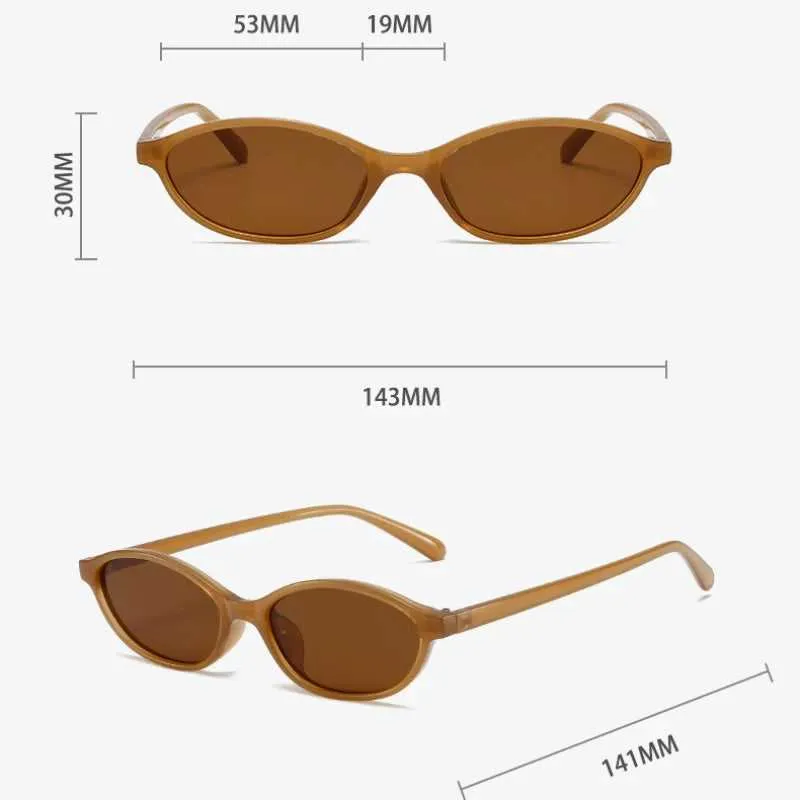 Retro Oval Frame Sunglasses