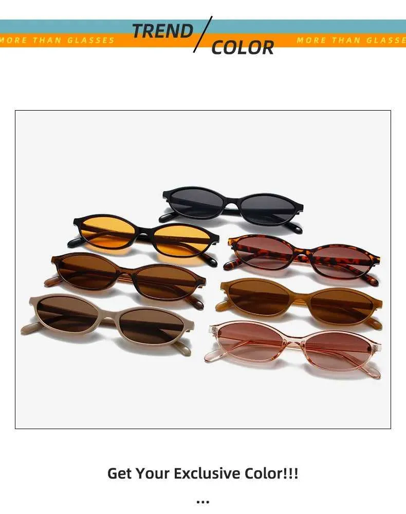 Retro Oval Frame Sunglasses