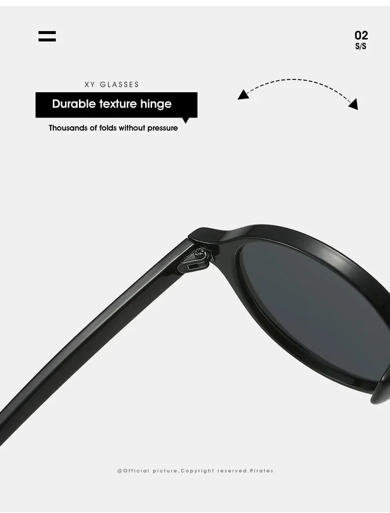 Retro Small Oval Sunglasses Women Men Rivets Shades Fashion Eyewear Luxury Sun Glasses UV400  Female