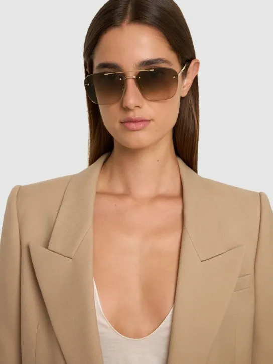 Saint Laurent   SL 309 rimless round metal sunglasses 