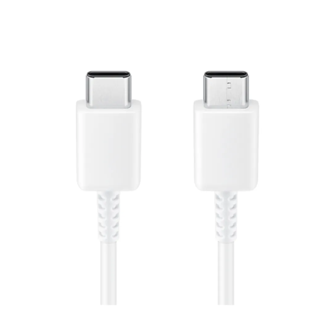 Samsung A73 25W Type-C To Type-C Adaptive Fast Mobile Charger With Cable White