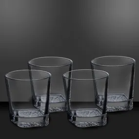 Set of 4 Square Whiskey Glasses in Gift Box