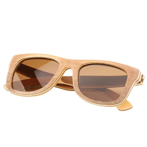 Skateboard Wood Two Tone Sunglasses UV 400 Protection Lens