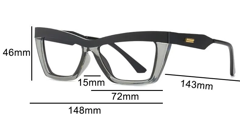 TEEK - Low Brow Reading Glasses | Prescribed or Zero Strength