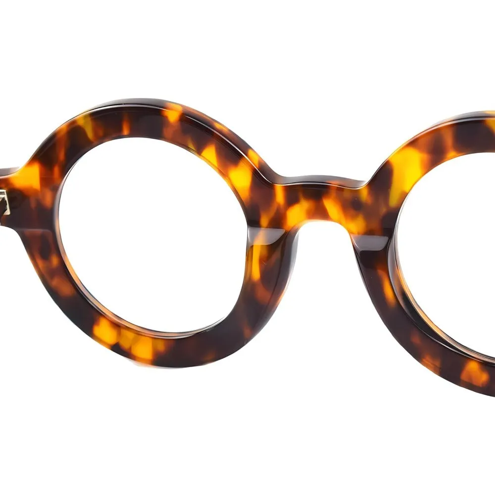 Thick Handmade Acetate 44mm Round Eyeglasses A23103