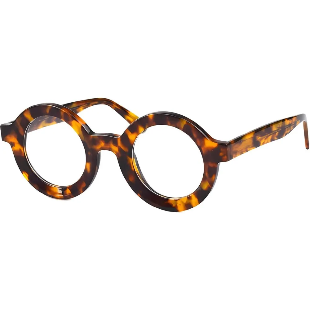 Thick Handmade Acetate 44mm Round Eyeglasses A23103