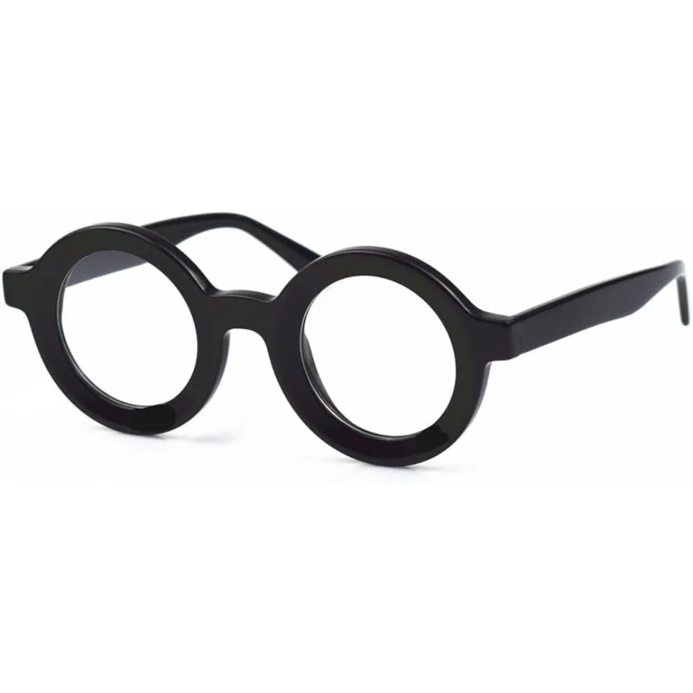 Thick Handmade Acetate 44mm Round Eyeglasses A23103