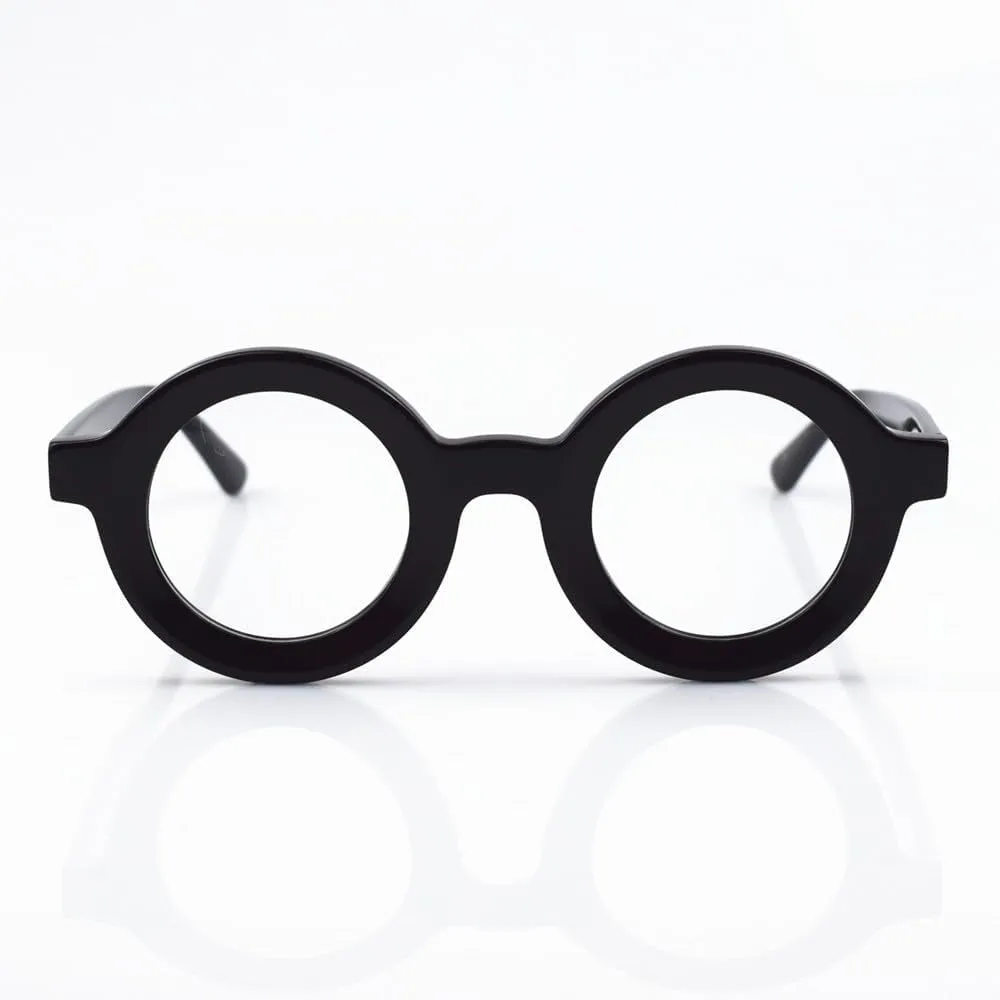 Thick Handmade Acetate 44mm Round Eyeglasses A23103