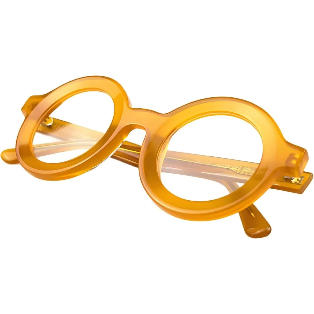 Thick Handmade Acetate 44mm Round Eyeglasses A23103