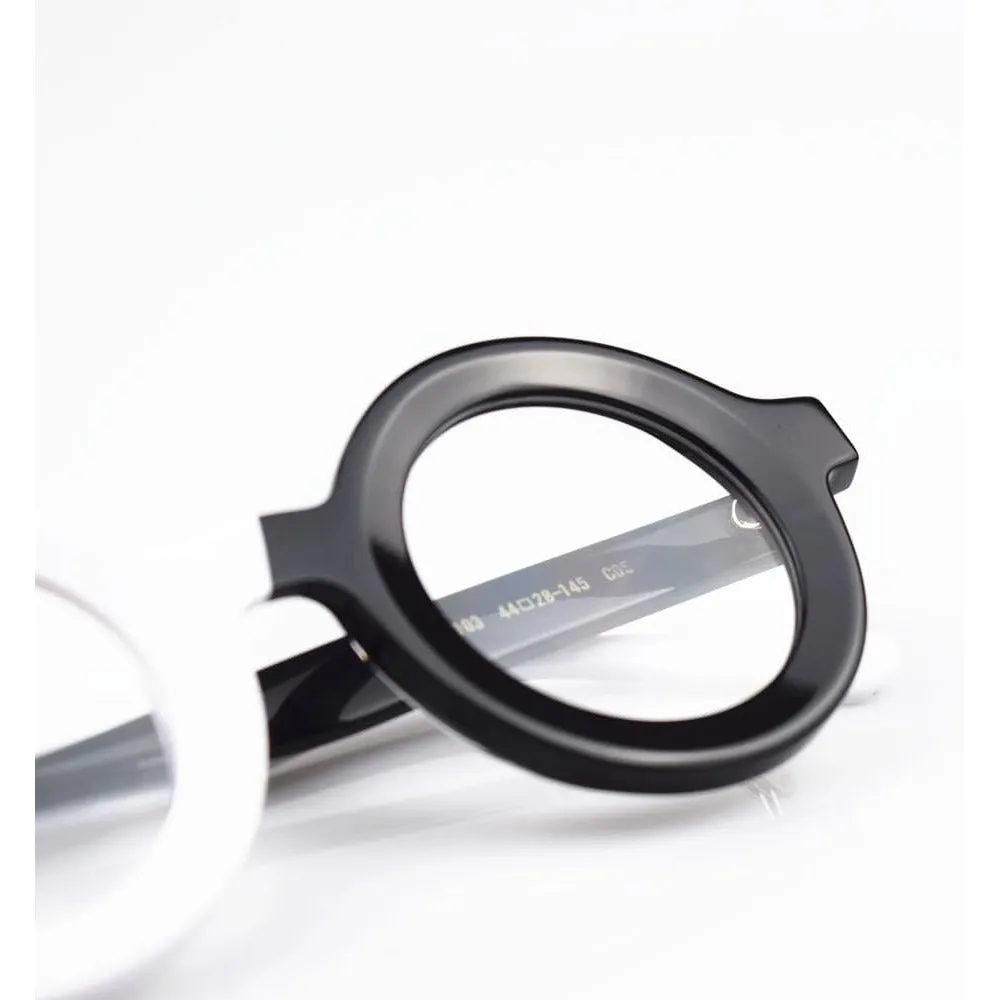 Thick Handmade Acetate 44mm Round Eyeglasses A23103