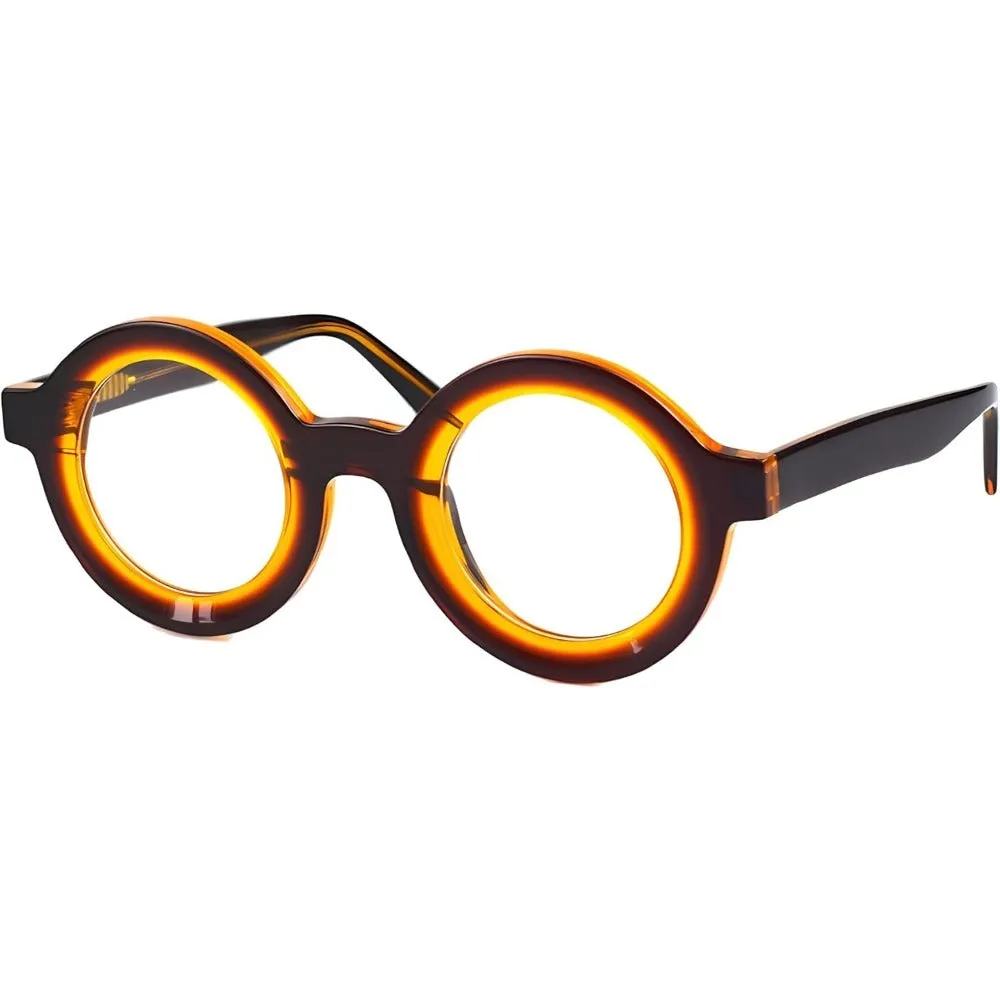 Thick Handmade Acetate 44mm Round Eyeglasses A23103