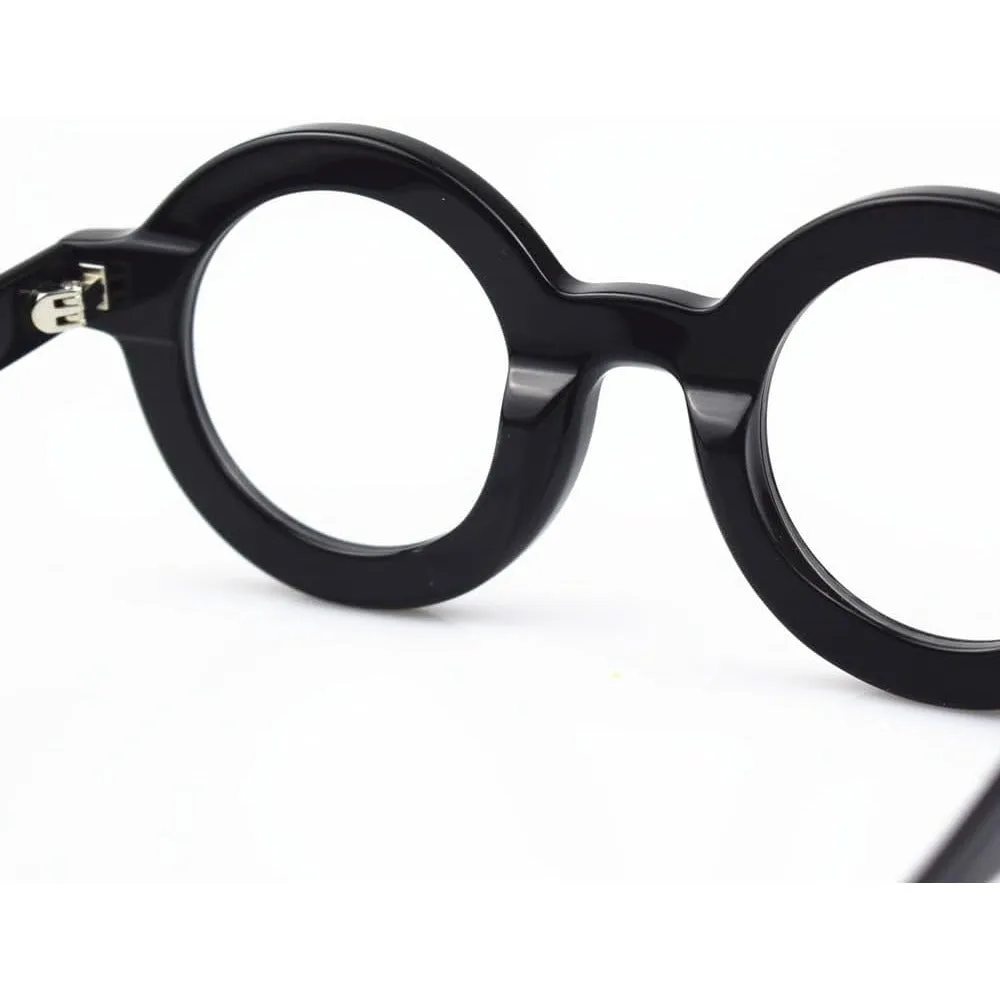 Thick Handmade Acetate 44mm Round Eyeglasses A23103