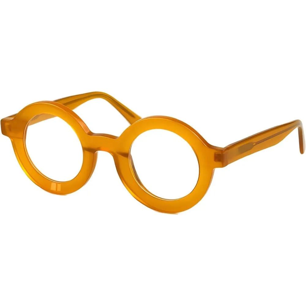 Thick Handmade Acetate 44mm Round Eyeglasses A23103