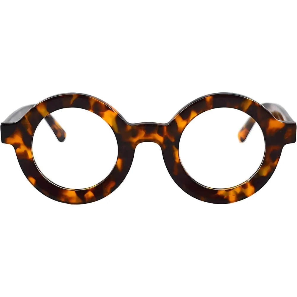 Thick Handmade Acetate 44mm Round Eyeglasses A23103