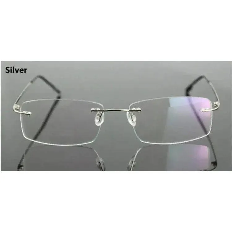 Titanium Alloy Rimless Flexible Hinged Eyeglasses A305