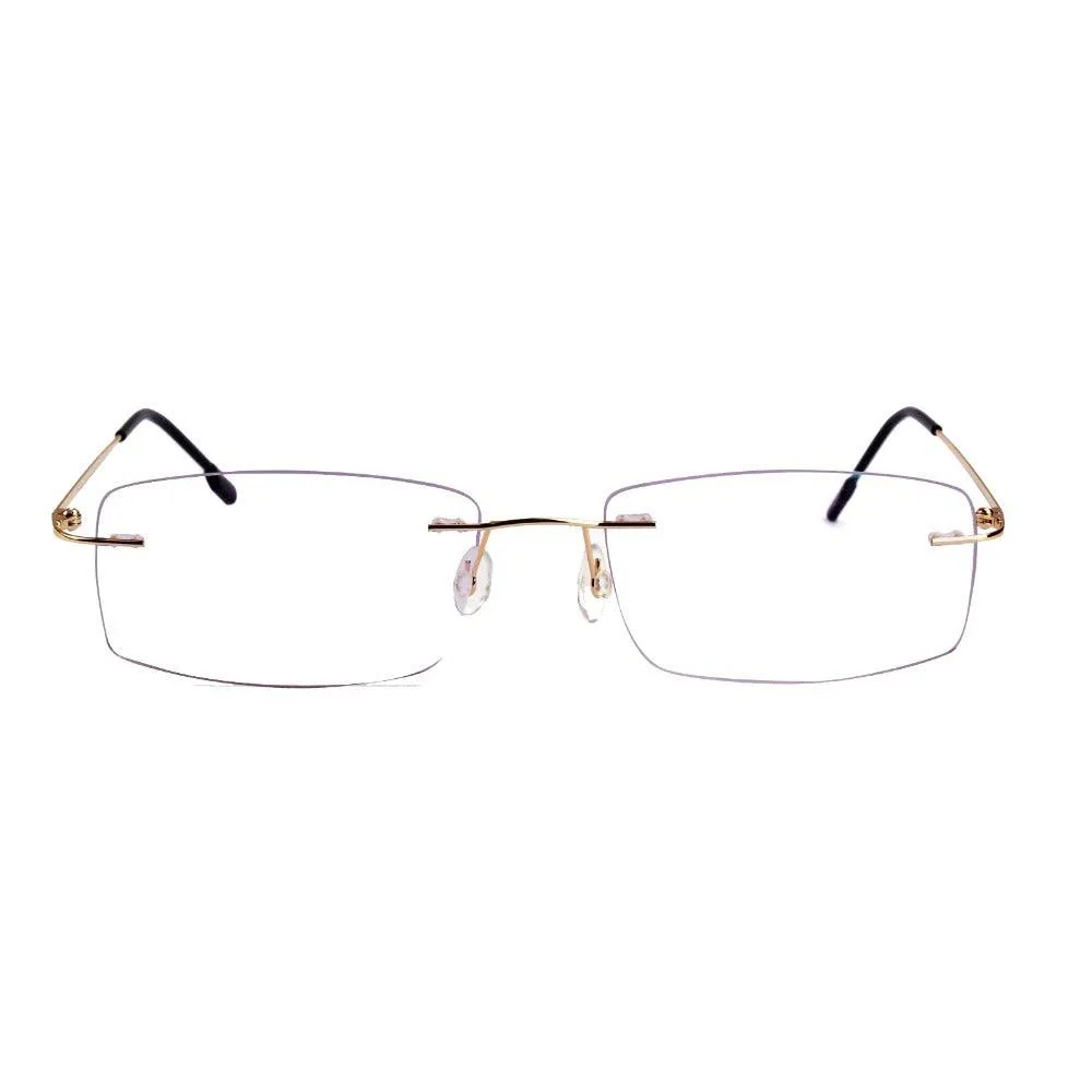 Titanium Alloy Rimless Flexible Hinged Eyeglasses A305