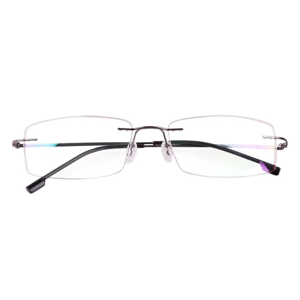 Titanium Alloy Rimless Flexible Hinged Eyeglasses A305