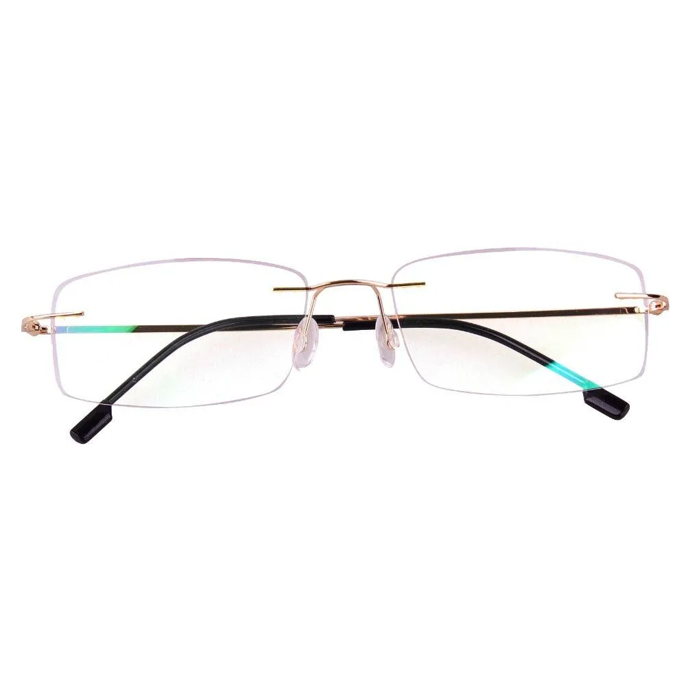 Titanium Alloy Rimless Flexible Hinged Eyeglasses A305