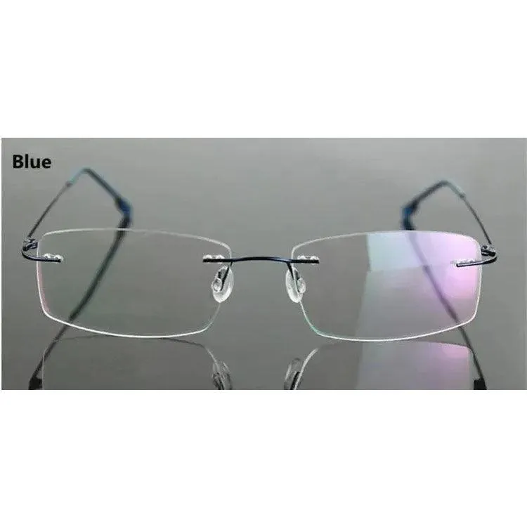 Titanium Alloy Rimless Flexible Hinged Eyeglasses A305