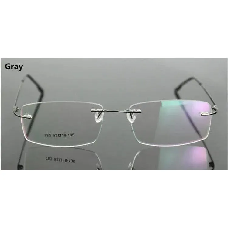 Titanium Alloy Rimless Flexible Hinged Eyeglasses A305