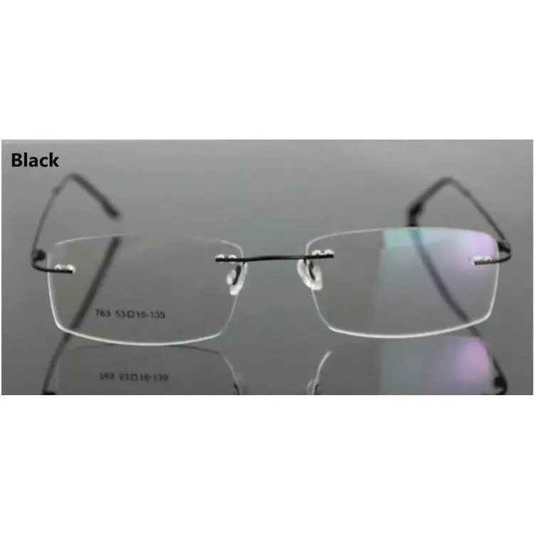 Titanium Alloy Rimless Flexible Hinged Eyeglasses A305