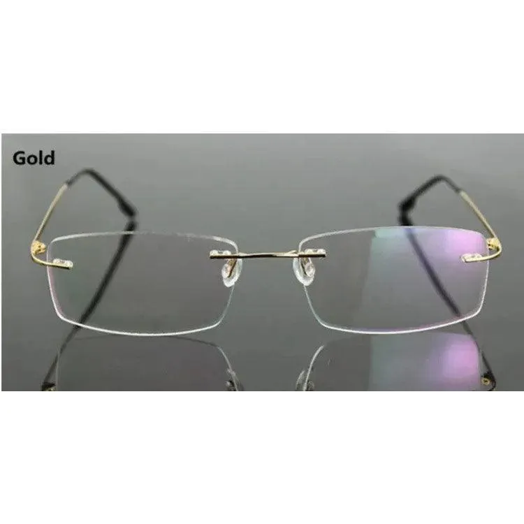 Titanium Alloy Rimless Flexible Hinged Eyeglasses A305