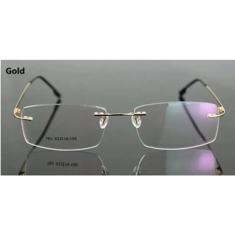 Titanium Alloy Rimless Flexible Hinged Eyeglasses A305