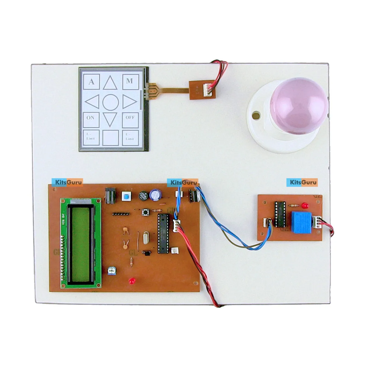Touch screen based temperature monitoring and controlling with set limit.