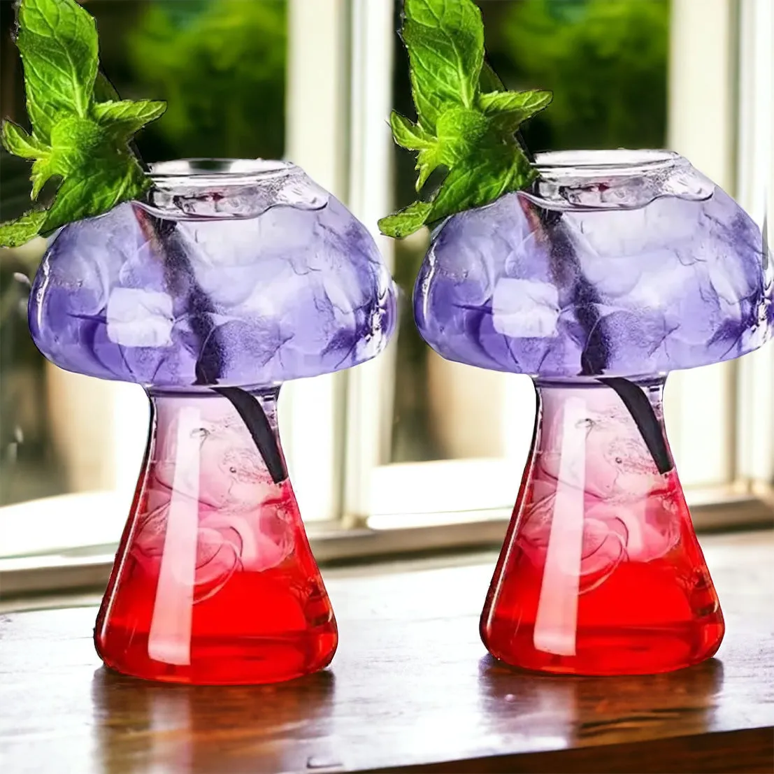 Trending Clear Mushroom Cocktail Glass
