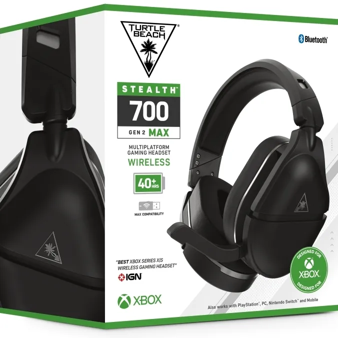 Turtle Beach Stealth 700 Gen 2 MAX Wireless Headset Headphones Microphone XBOX Black