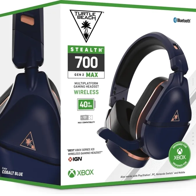 Turtle Beach Stealth 700 Gen 2 MAX Wireless Headset Headphones Microphone XBOX Blue