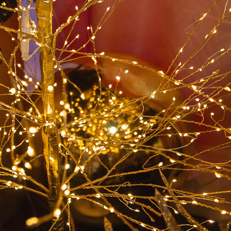 Twig Tree with Lights Champagne 150cm