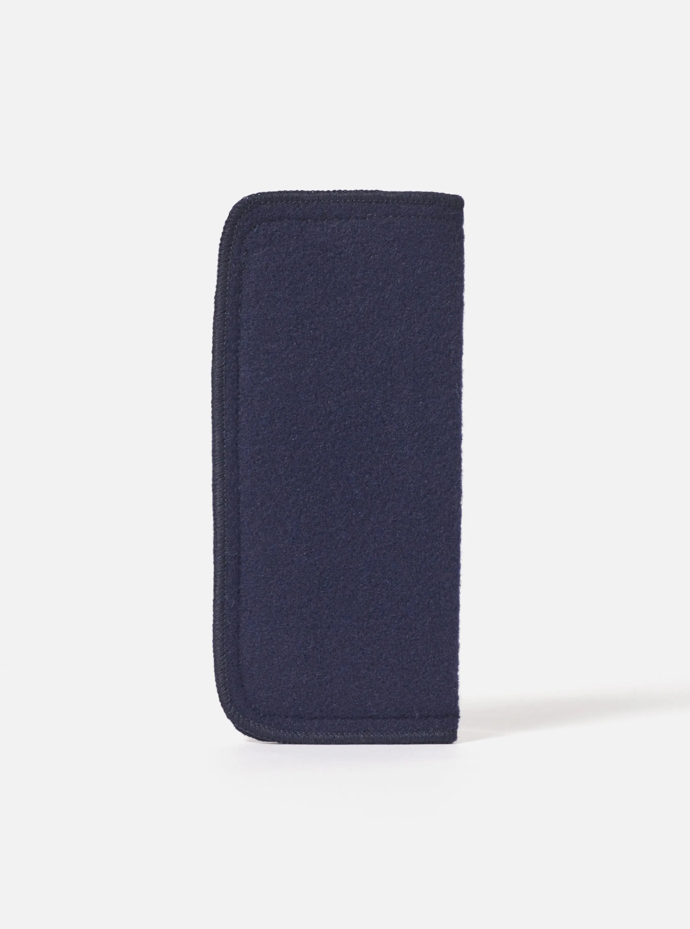 Universal Works Glasses Case in Navy Melton Small